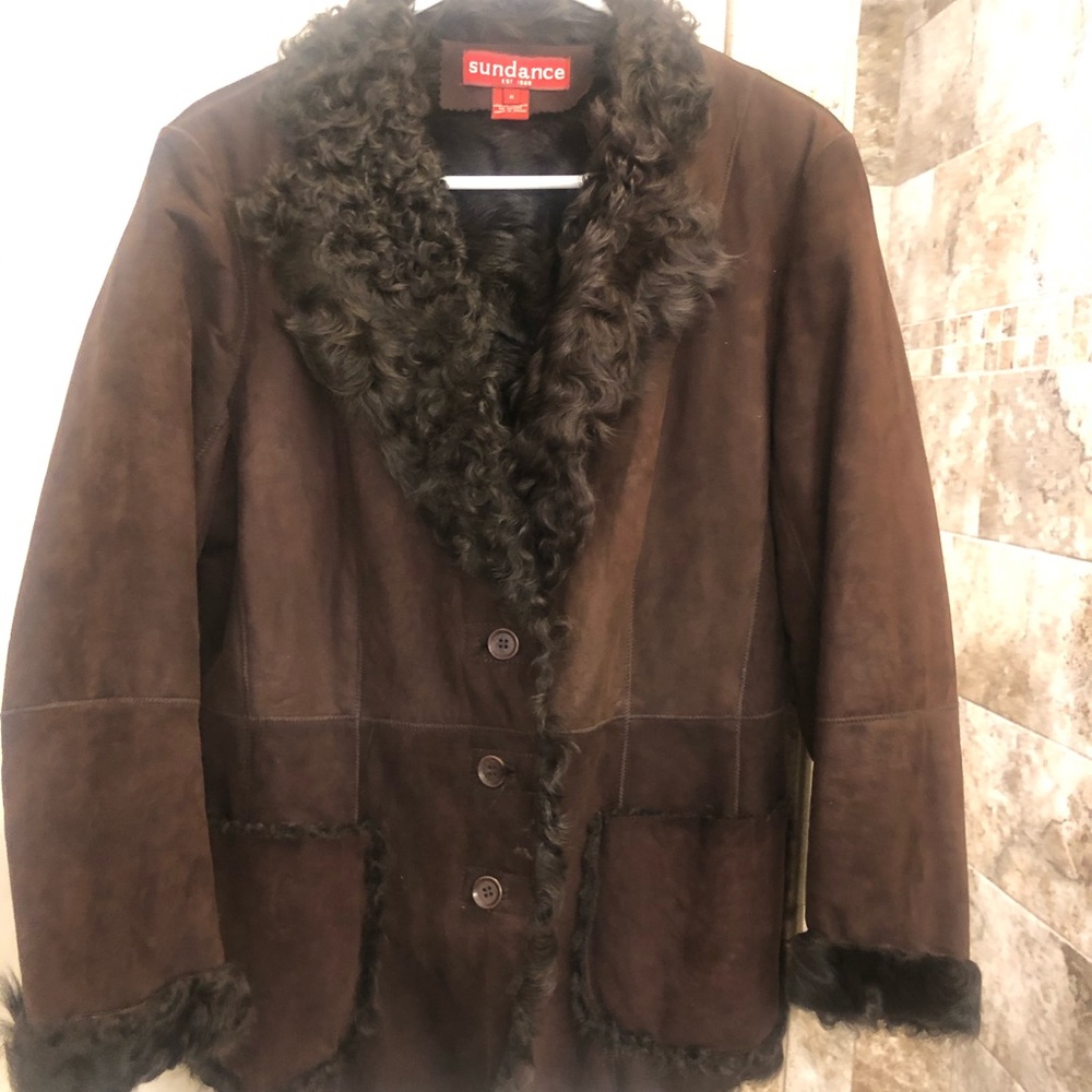 Sundance catalog Leather/suede coat